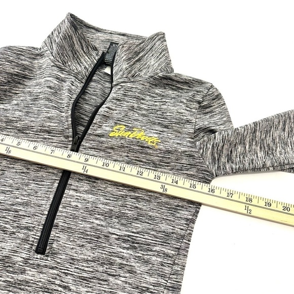 Victorias Secret PINK Sz XS Grey Sun Devils ASU Collegiate 1/2 Zip Pullover Top - Picture 7 of 10